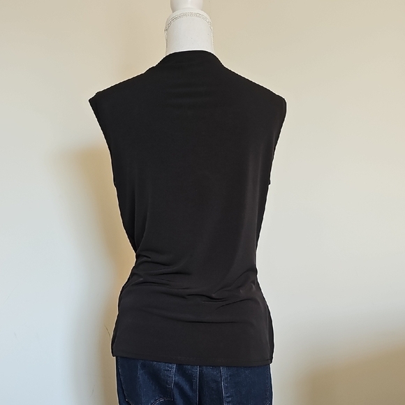 WHBM Embroidered Black Top - Picture 3 of 4